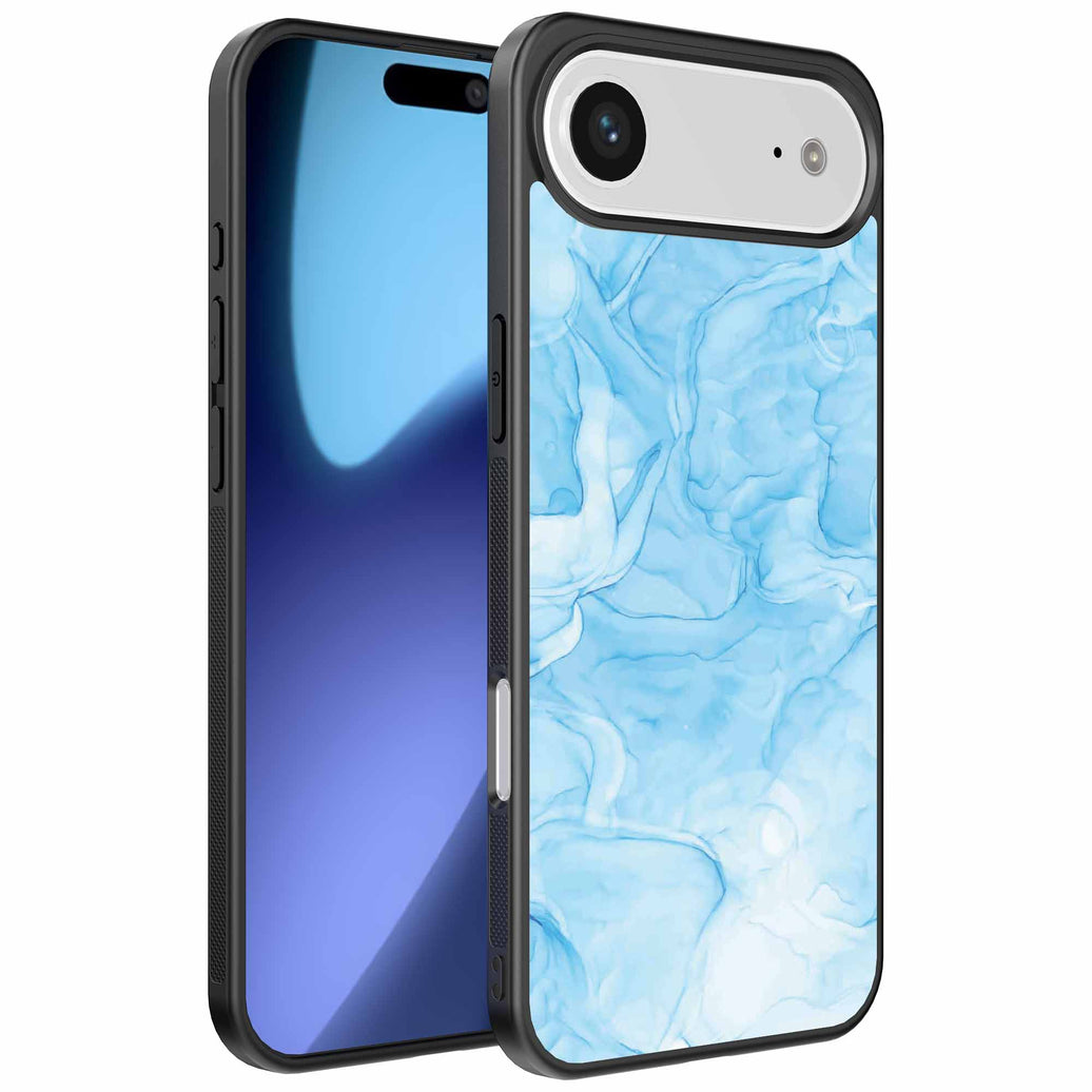 Geschikt
voor iPhone Air Telefoonhoesje met marmer opdruk - TPU backcover case marble
design - Lichtblauw - Smartphonica
