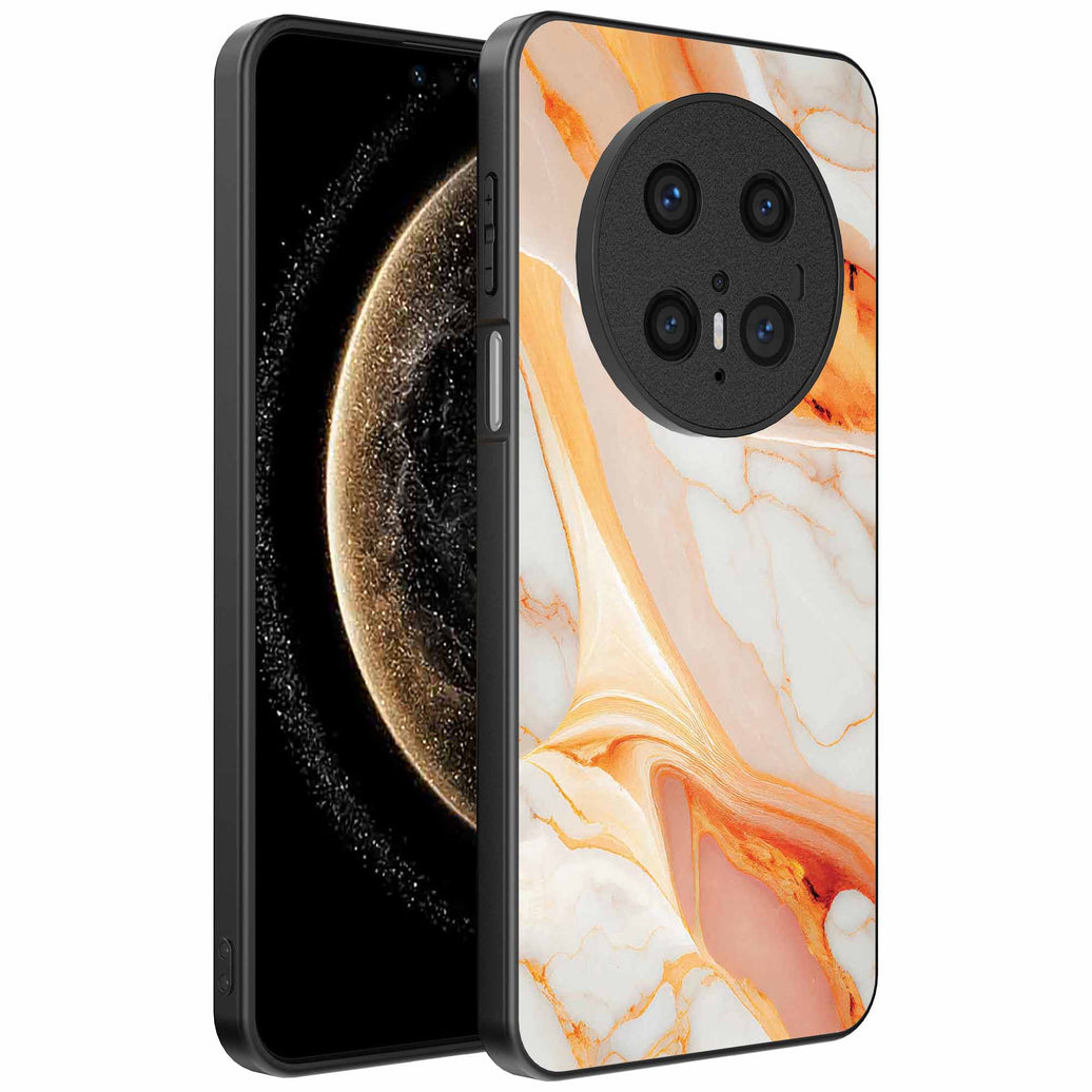 Geschikt voor
Huawei Mate 70 Pro / 70 Pro Plus Telefoonhoesje met marmer opdruk - TPU
backcover case marble design - Oranje - Smartphonica