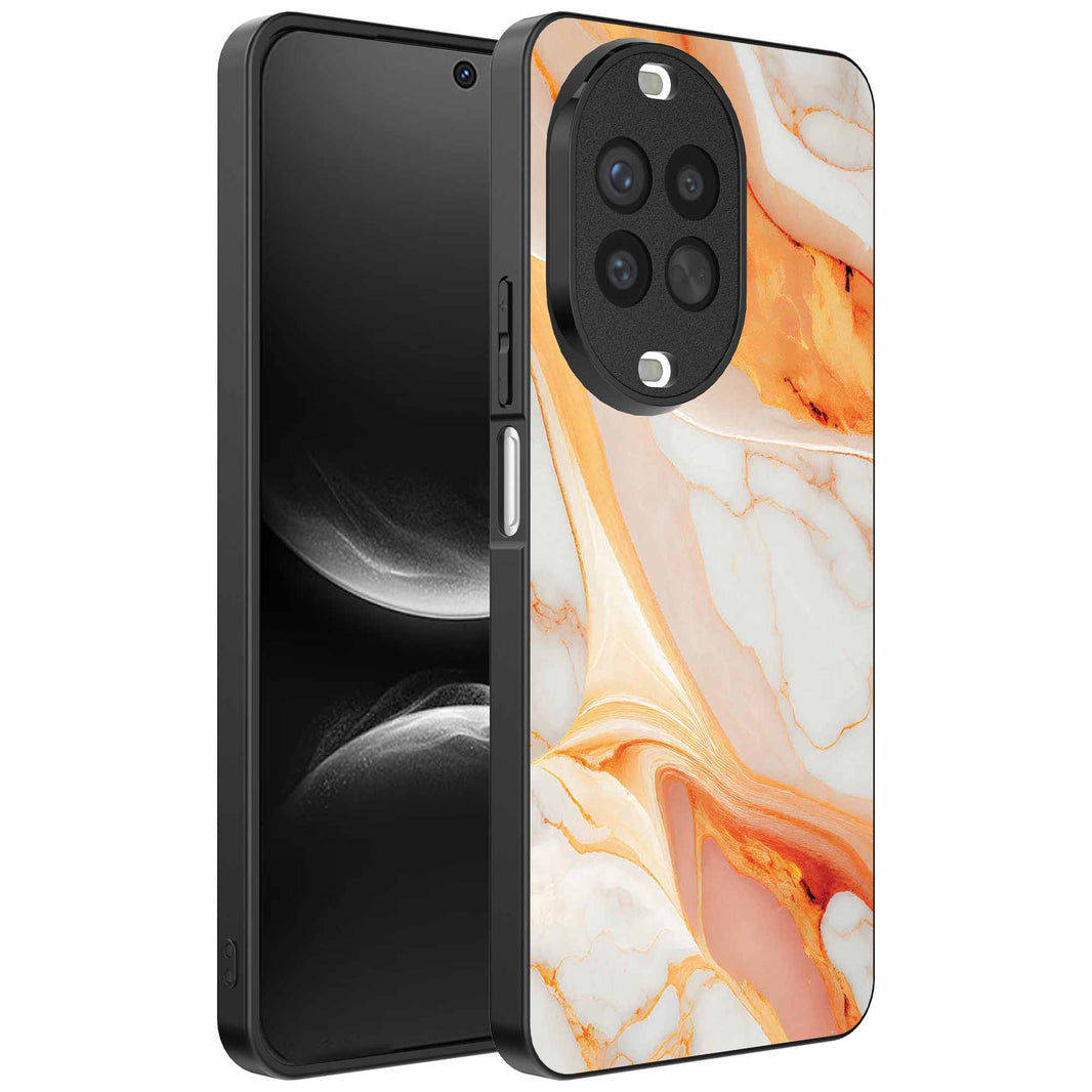 Geschikt voor
Huawei Nova 14 Telefoonhoesje met marmer opdruk - TPU backcover case marble
design - Oranje - Smartphonica