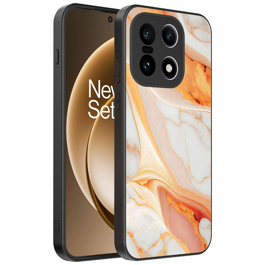 Geschikt voor
OnePlus 15 Telefoonhoesje met marmer opdruk - TPU backcover case marble
design - Oranje - Smartphonica