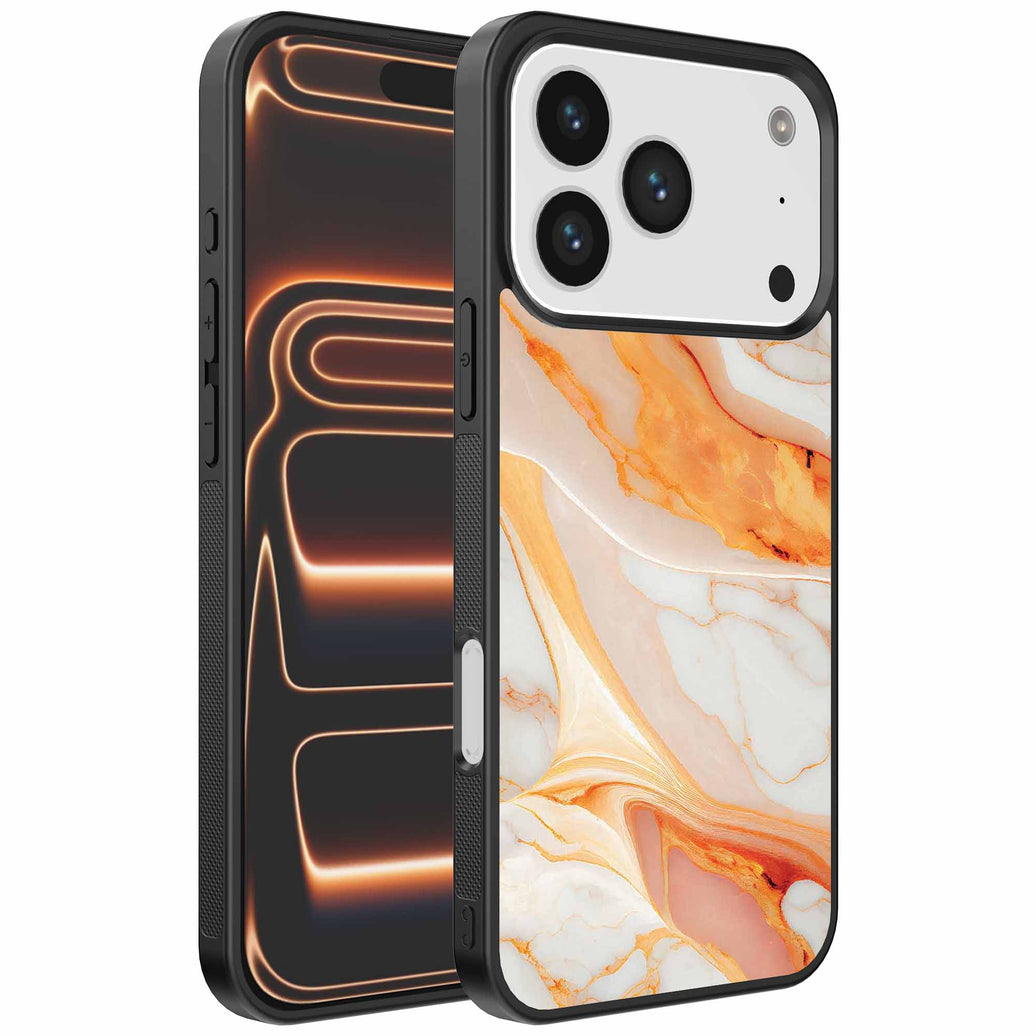Geschikt voor
iPhone 17 Pro Max Telefoonhoesje met marmer opdruk - TPU backcover case
marble design - Oranje - Smartphonica