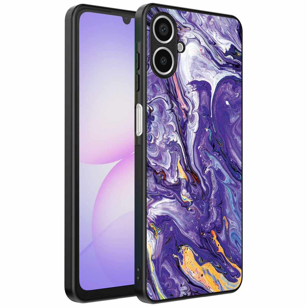 Geschikt voor
Samsung Galaxy A07 Telefoonhoesje met Paars Goud Marmer Opdruk - TPU
Backcover Case Purple Gold Marble Design - Paars Goud - Smartphonica
