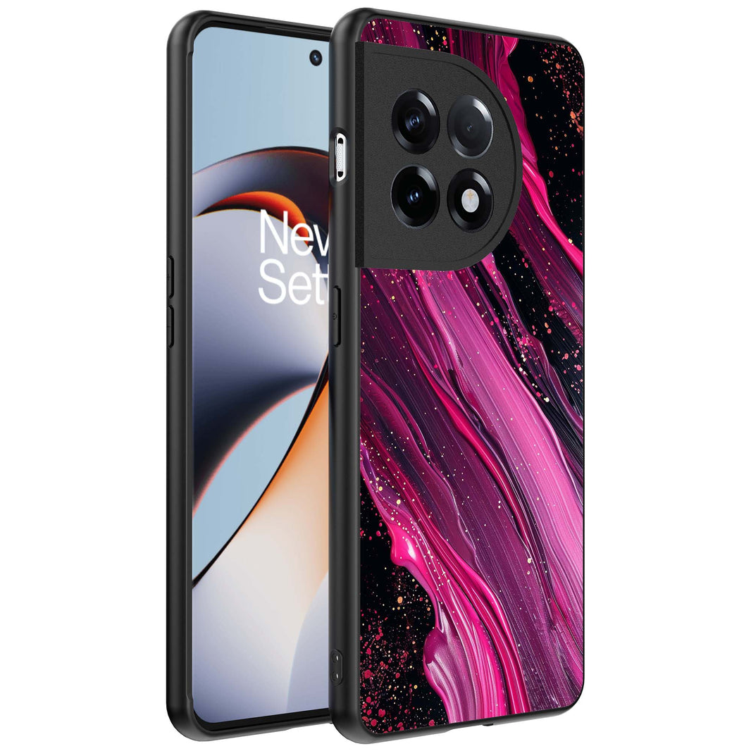 Telefoonhoesje
Geschikt voor OnePlus 11R met marmer opdruk - TPU backcover case marble
design - Paars Roze