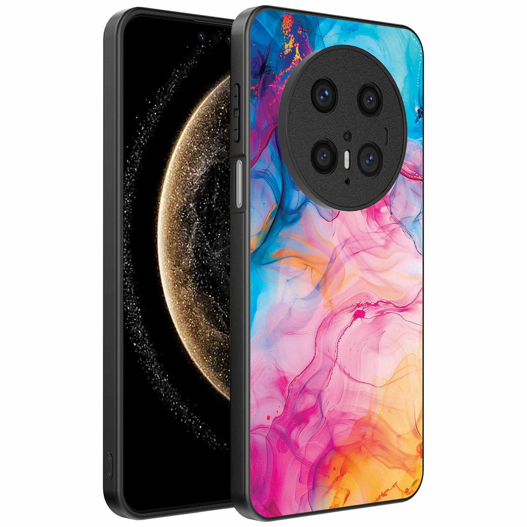 Geschikt voor
Huawei Mate 70 Pro / 70 Pro Plus Telefoonhoesje met Regenboog Acryl Marmer
Opdruk - TPU Backcover Case Rainbow Acrylic Marble Design - Smartphonica