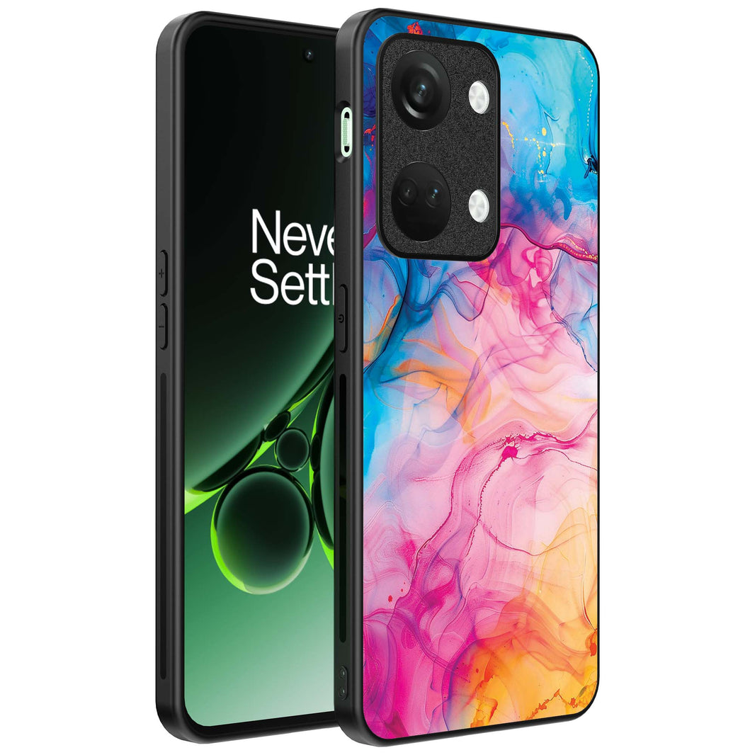 Telefoonhoesje
Geschikt voor OnePlus Nord 3 met Regenboog Acryl Marmer Opdruk - TPU
Backcover Case Rainbow Acrylic Marble Design