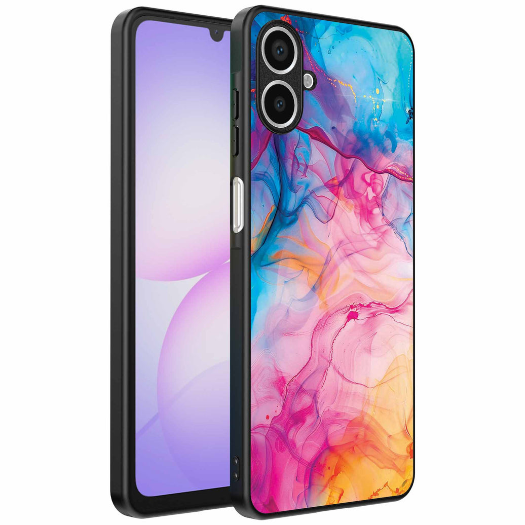 Geschikt voor
Samsung Galaxy A07 Telefoonhoesje met Regenboog Acryl Marmer Opdruk - TPU
Backcover Case Rainbow Acrylic Marble Design - Smartphonica