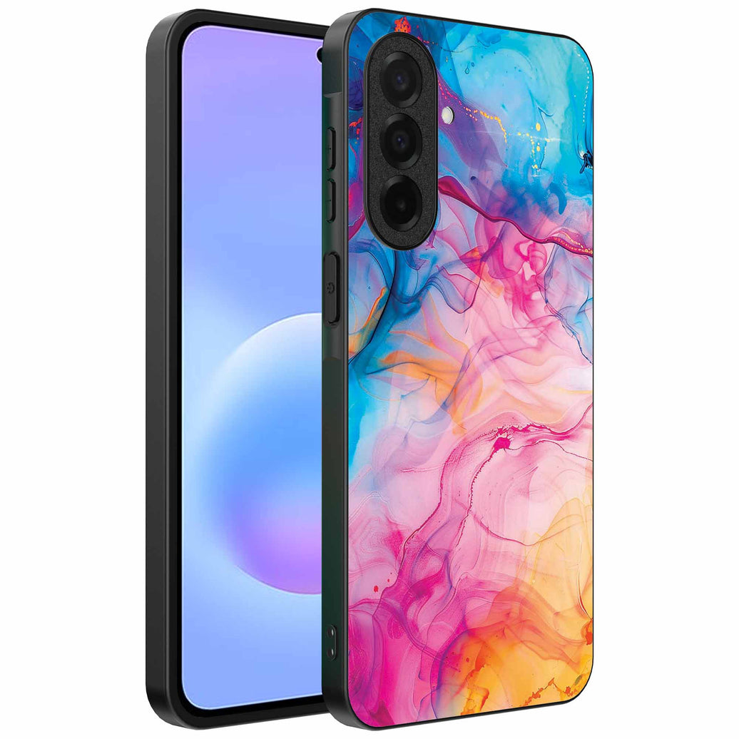 Geschikt voor
Samsung Galaxy A57 Telefoonhoesje met Regenboog Acryl Marmer Opdruk - TPU
Backcover Case Rainbow Acrylic Marble Design - Smartphonica