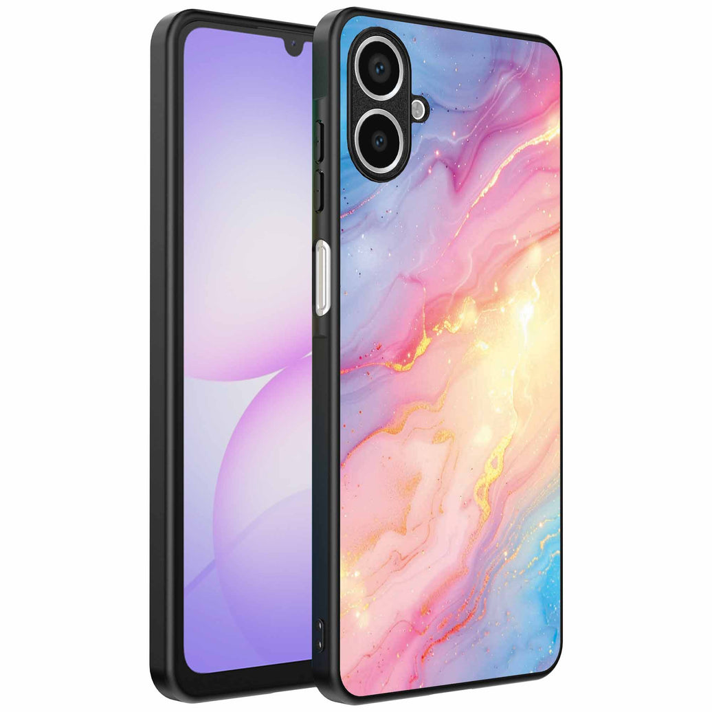 Geschikt voor
Samsung Galaxy A07 Telefoonhoesje met Regenboog Glitter Marmer Opdruk - TPU
Backcover Case Rainbow Glitter Marble Design - Smartphonica
