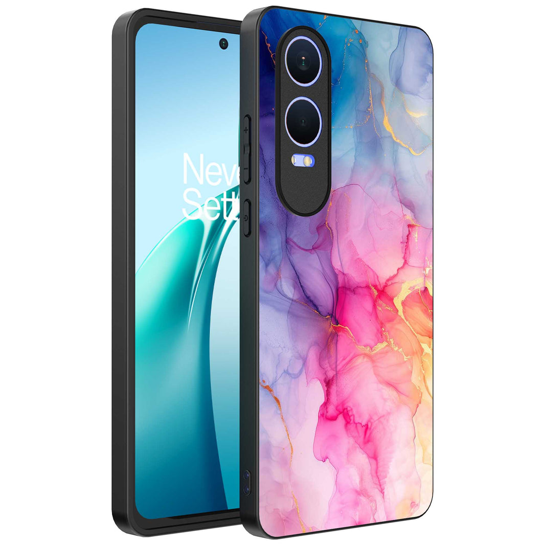 Telefoonhoesje
Geschikt voor OnePlus Nord CE 4 Lite met marmeropdruk - TPU backcover case
marble design - Regenboog