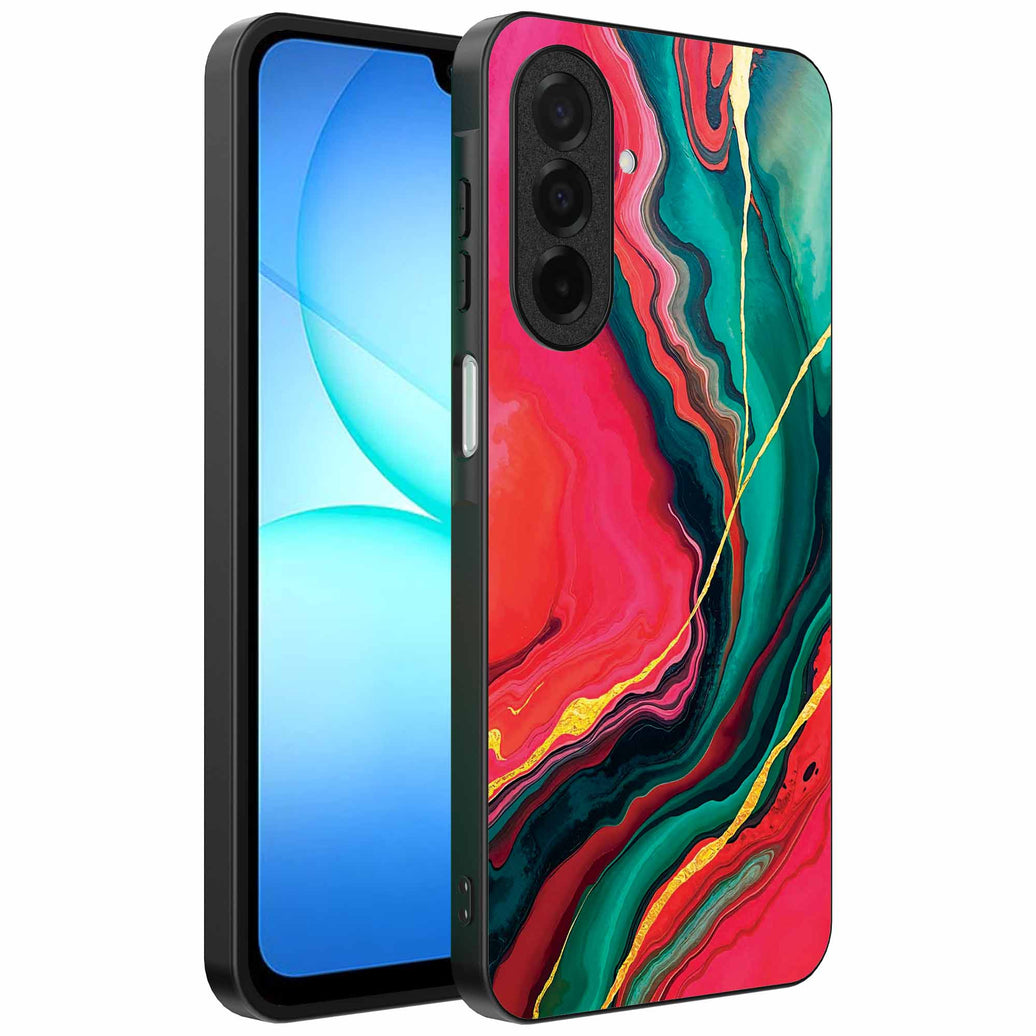 Geschikt voor
Samsung Galaxy A17 Telefoonhoesje met Rood Groen Marmer Opdruk - TPU
Backcover Case Red Green Marble Design - Smartphonica