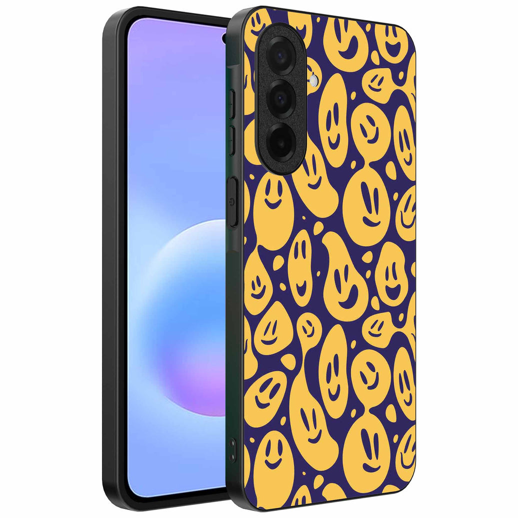 Geschikt voor
Samsung Galaxy A57 Telefoonhoesje met smiley opdruk - TPU backcover case
emoji design - Paars Geel - Smartphonica