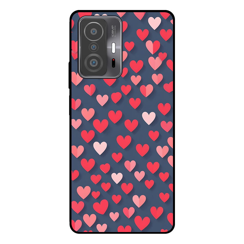 Telefoonhoesje
Geschikt voor Xiaomi 11T / 11T Pro met Roze en Rode Hartjes Opdruk - TPU
Backcover Case With Rosé and Red Heart Design