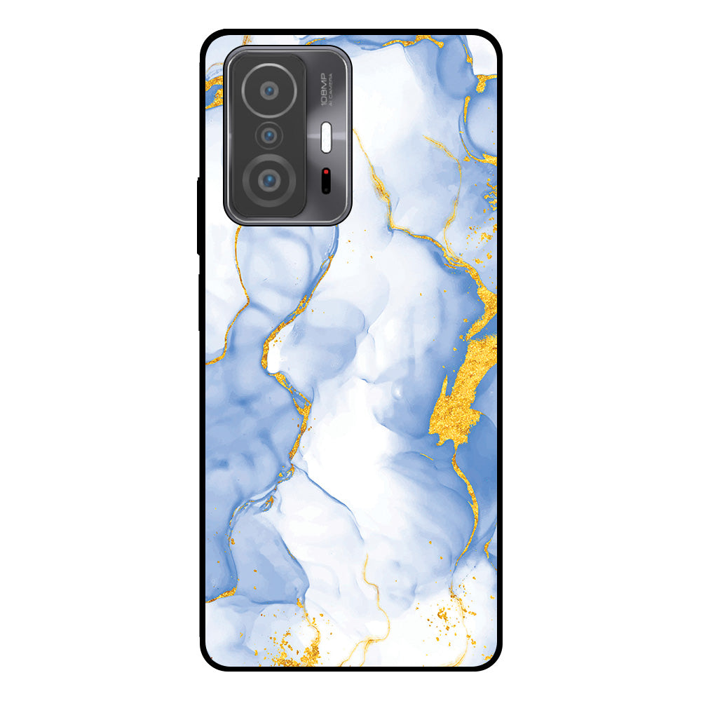 Telefoonhoesje
Geschikt voor Xiaomi 11T / 11T Pro met Lichtblauw Goud Marmer Opdruk - TPU
Backcover Case Lightblue Gold Marble Design