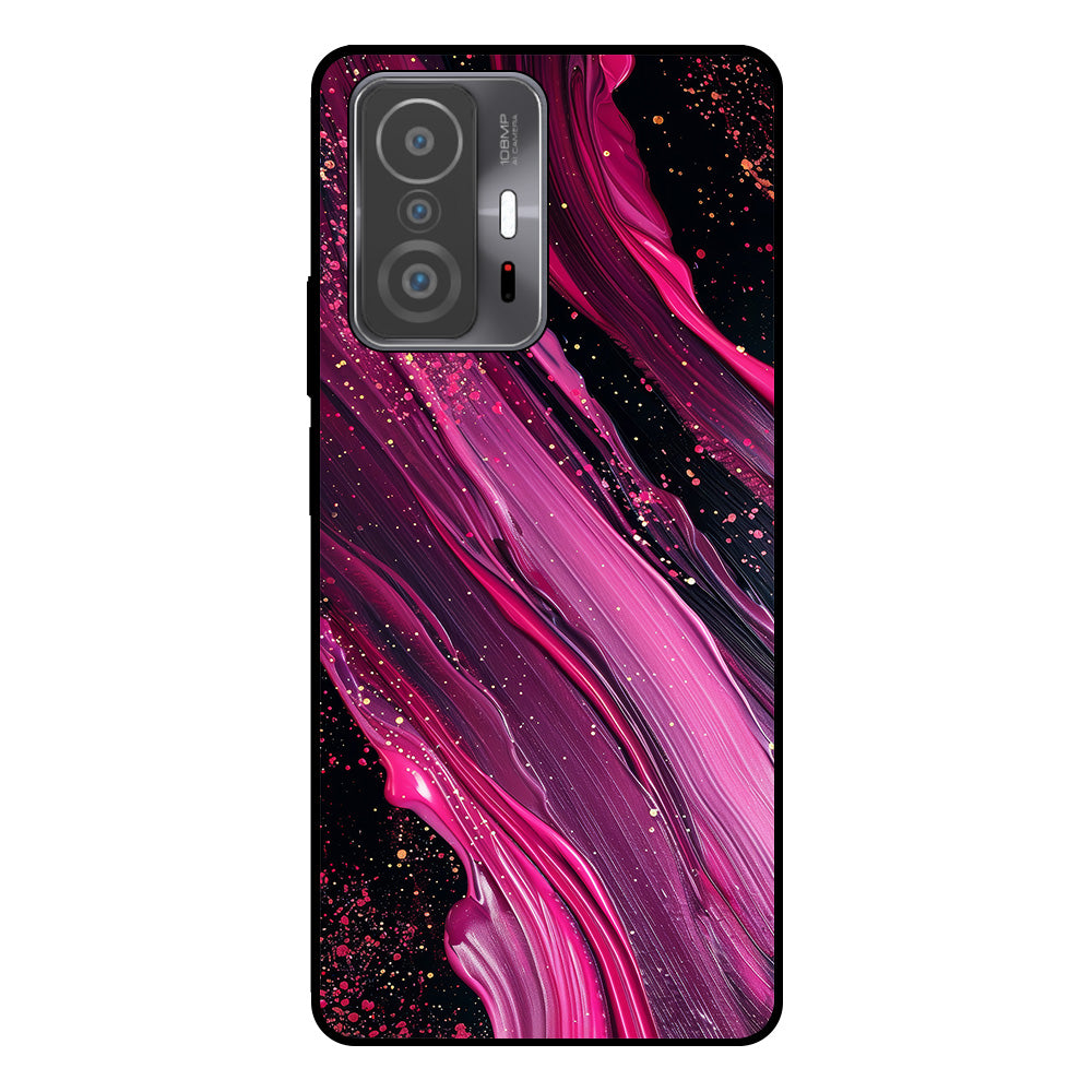 Telefoonhoesje
Geschikt voor Xiaomi 11T / 11T Pro met marmer opdruk - TPU backcover case
marble design - Paars Roze