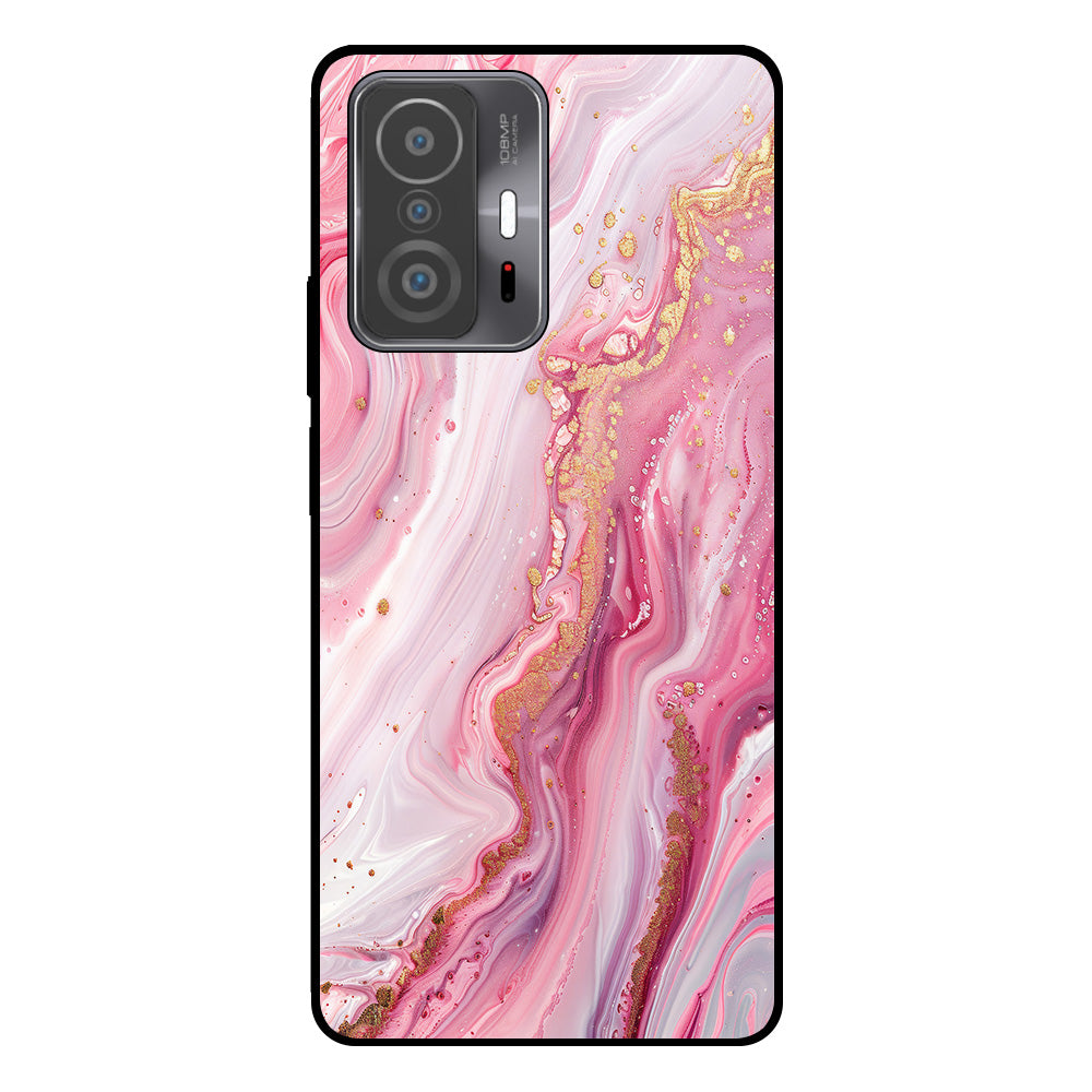 Telefoonhoesje
Geschikt voor Xiaomi 11T / 11T Pro met marmer opdruk - TPU backcover case
marble design - Roze