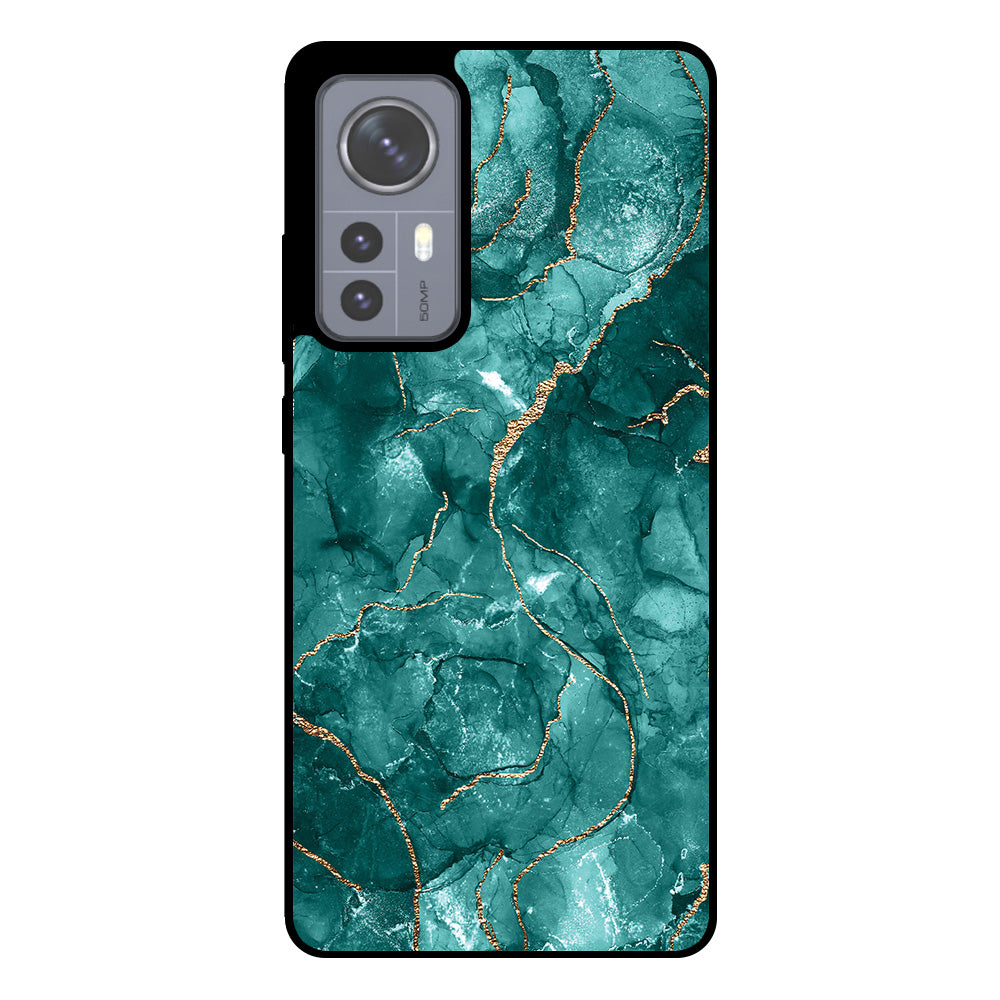 Telefoonhoesje
Geschikt voor Xiaomi 12 met marmer opdruk - TPU backcover case marble design
- Goud Groen