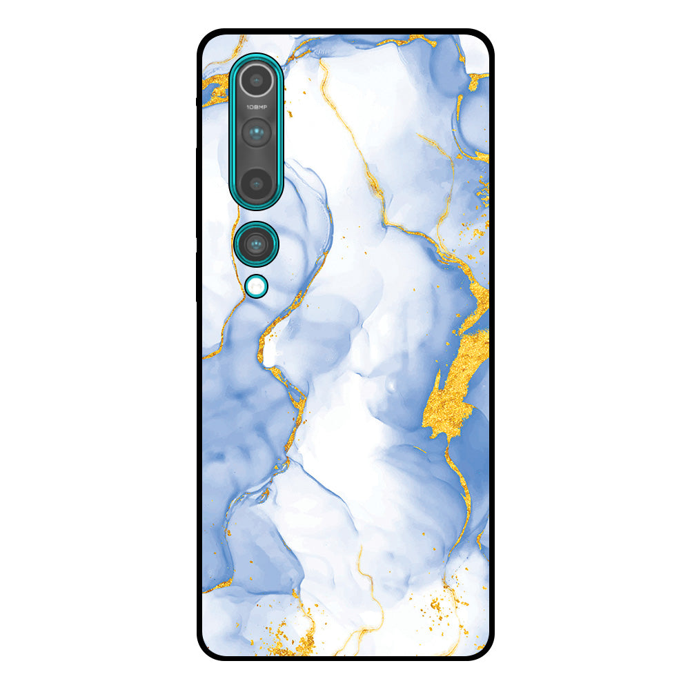 Telefoonhoesje
Geschikt voor Xiaomi Mi 10 / 10 Pro met Lichtblauw Goud Marmer Opdruk - TPU
Backcover Case Lightblue Gold Marble Design