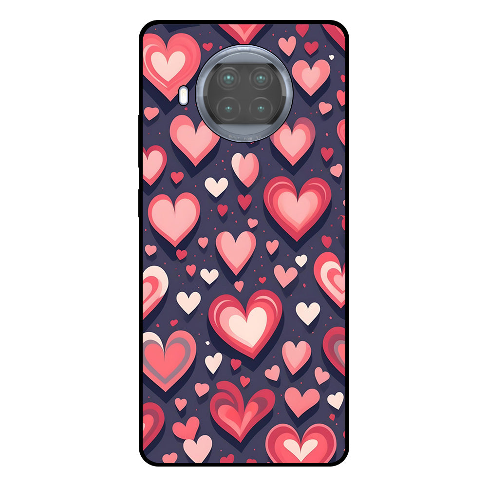 Telefoonhoesje Geschikt voor Xiaomi Mi 10T Lite met
Hartjes Opdruk - TPU Backcover Case With Heart Design