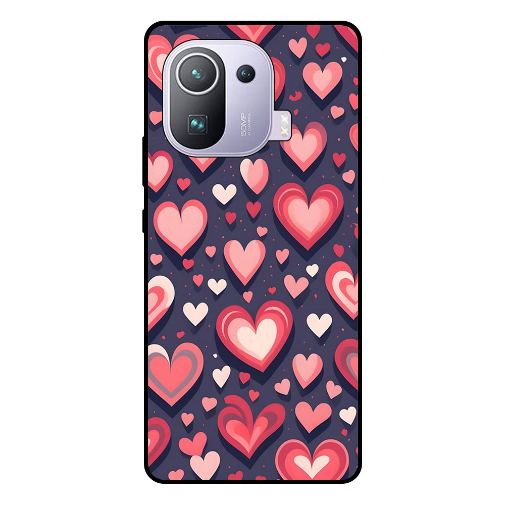Telefoonhoesje Geschikt voor Xiaomi Mi 11 Pro met
Hartjes Opdruk - TPU Backcover Case With Heart Design