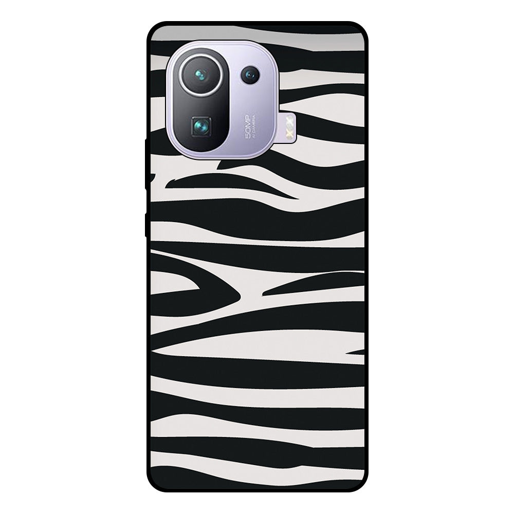 Telefoonhoesje Geschikt voor Xiaomi Mi 11 Pro met
zebra opdruk - TPU backcover case zebra design - Zwart Wit