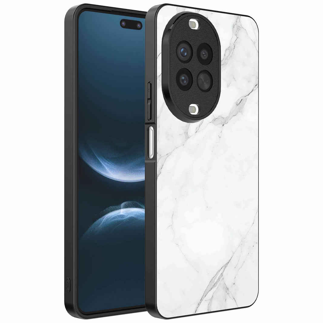 Geschikt voor
Huawei Nova 14 Pro Telefoonhoesje met Wit Marmer Opdruk - TPU Backcover Case
White Marble Design - Zwart - Smartphonica