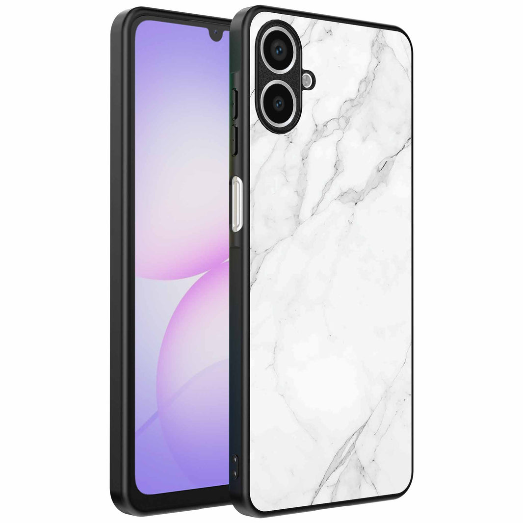 Geschikt voor
Samsung Galaxy A07 Telefoonhoesje met Wit Marmer Opdruk - TPU Backcover Case
White Marble Design - Zwart - Smartphonica