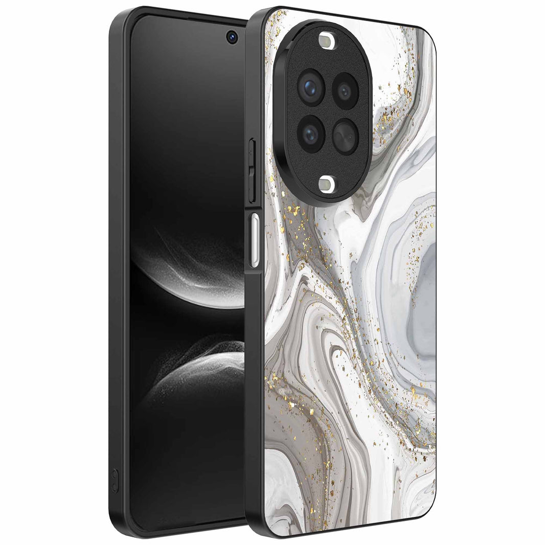 Geschikt voor
Huawei Nova 14 Telefoonhoesje met marmer opdruk - TPU backcover case marble
design - Zilver - Smartphonica