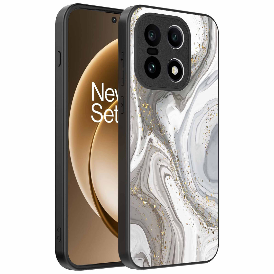 Geschikt voor
OnePlus 15 Telefoonhoesje met marmer opdruk - TPU backcover case marble
design - Zilver - Smartphonica