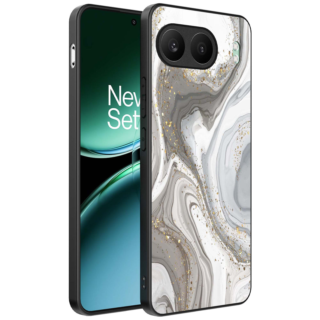 Telefoonhoesje
Geschikt voor OnePlus Nord 4 met marmer opdruk - TPU backcover case marble
design - Zilver