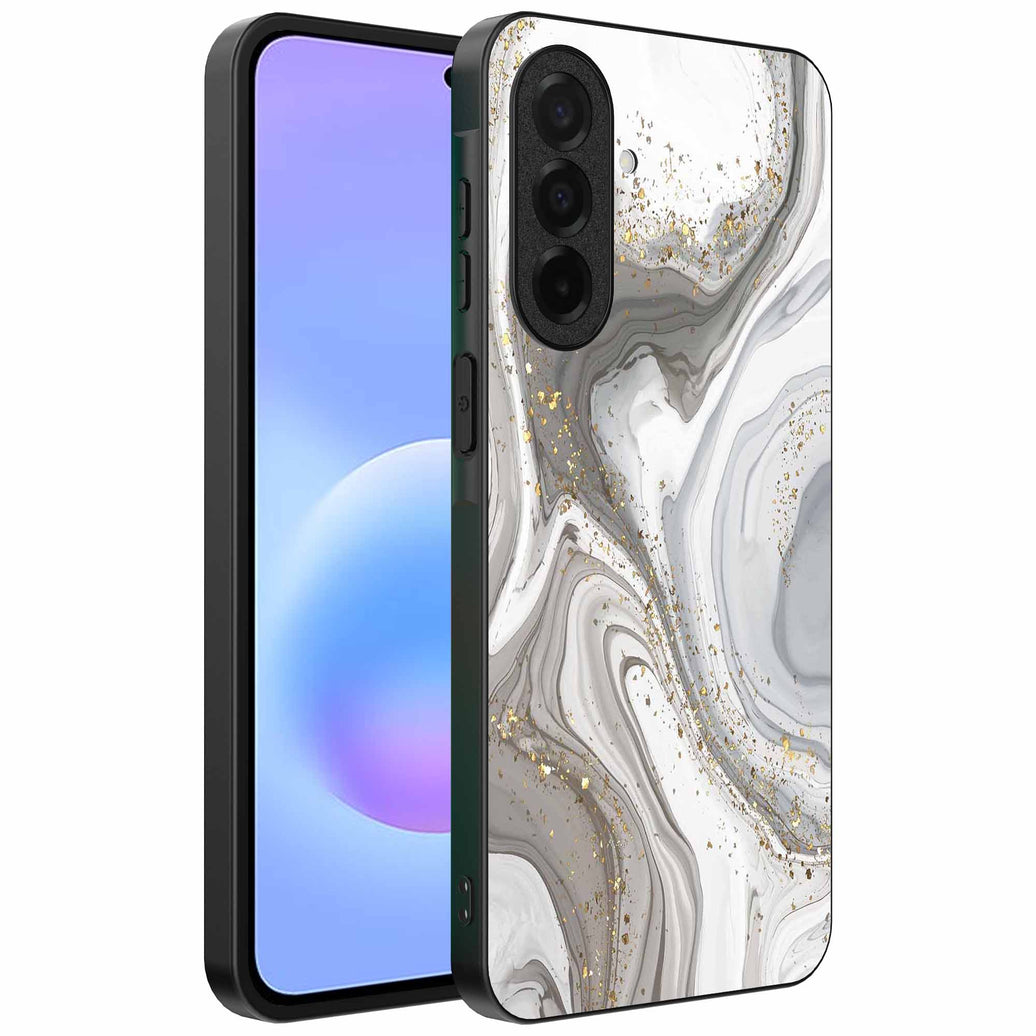Geschikt voor
Samsung Galaxy A57 Telefoonhoesje met marmer opdruk - TPU backcover case
marble design - Zilver - Smartphonica