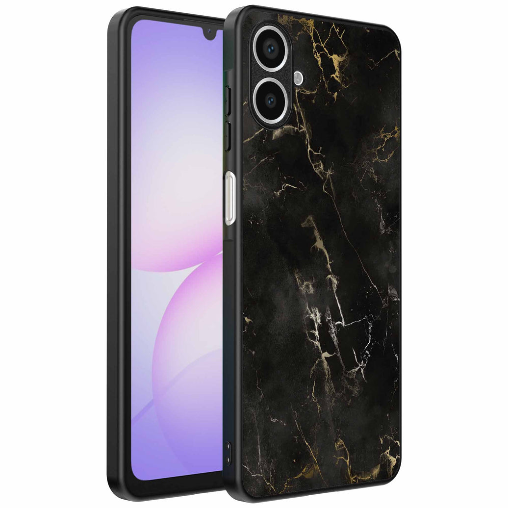 Geschikt voor
Samsung Galaxy A07 Telefoonhoesje met marmer opdruk - TPU backcover case
black marble design - Zwart - Smartphonica