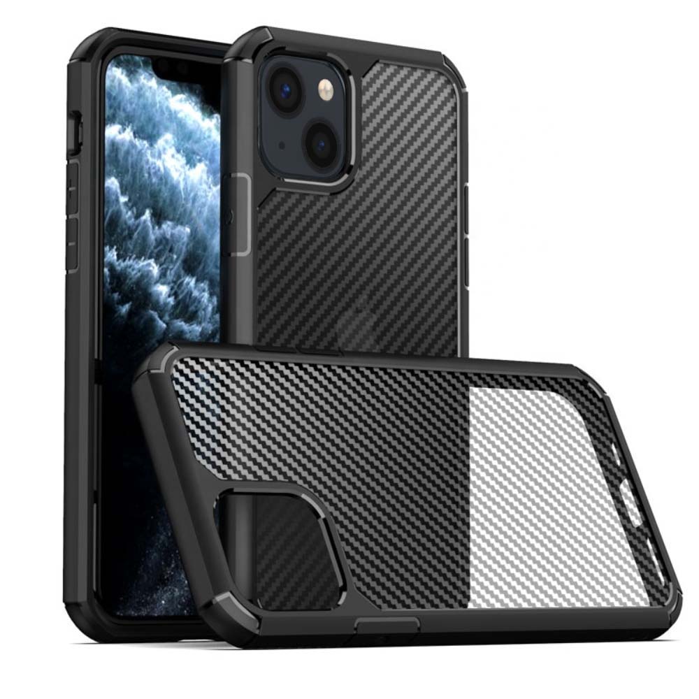 iPhone 13 Mini carbon hoesje - Zwart