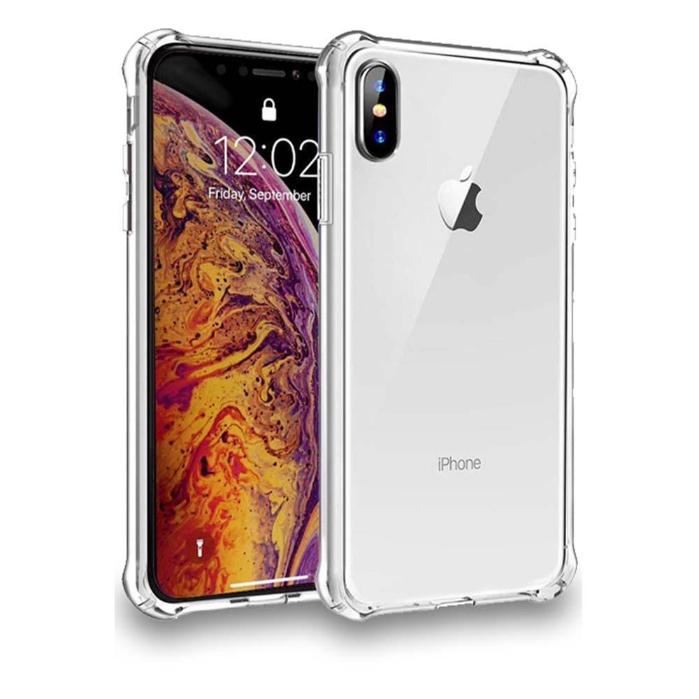 Telefoonhoesje Geschikt voor iPhone Xs Max transparant hoesje flexibel met stootrand