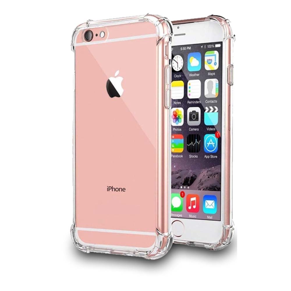 Telefoonhoesje Geschikt voor iPhone 7/8 transparant hoesje flexibel met stootrand