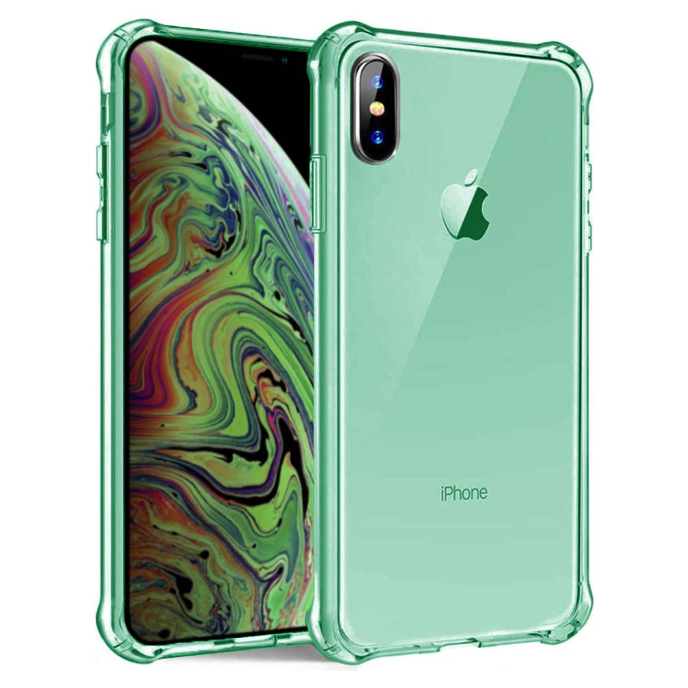 iPhone Xs Max transparant siliconen hoesje - Groen