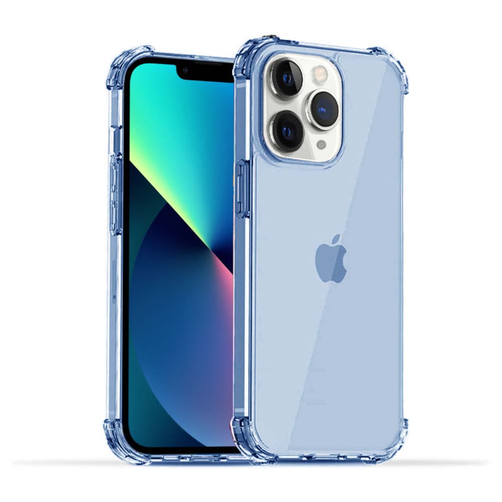 iPhone 11 Pro Max transparant siliconen hoesje - Blauw