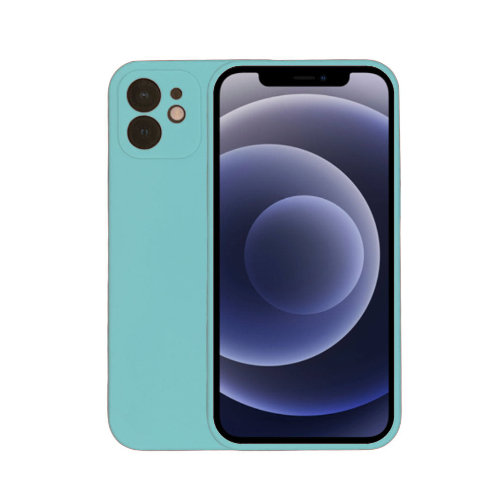 Telefoonhoesje Geschikt voor
  iPhone 12 siliconen hoesje - Backcover Siliconen Case - Blauw