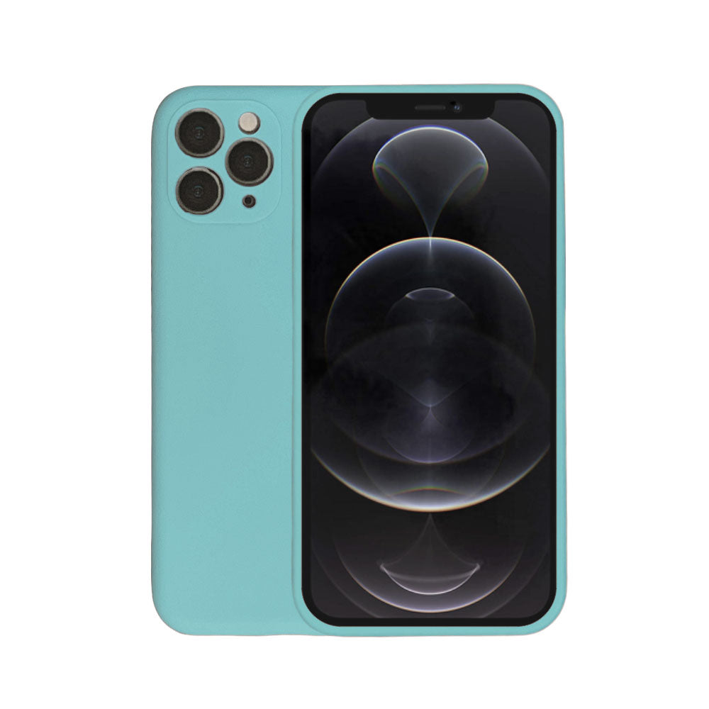 Telefoonhoesje Geschikt voor
  iPhone 12 Pro siliconen hoesje - Backcover Siliconen Case - Blauw