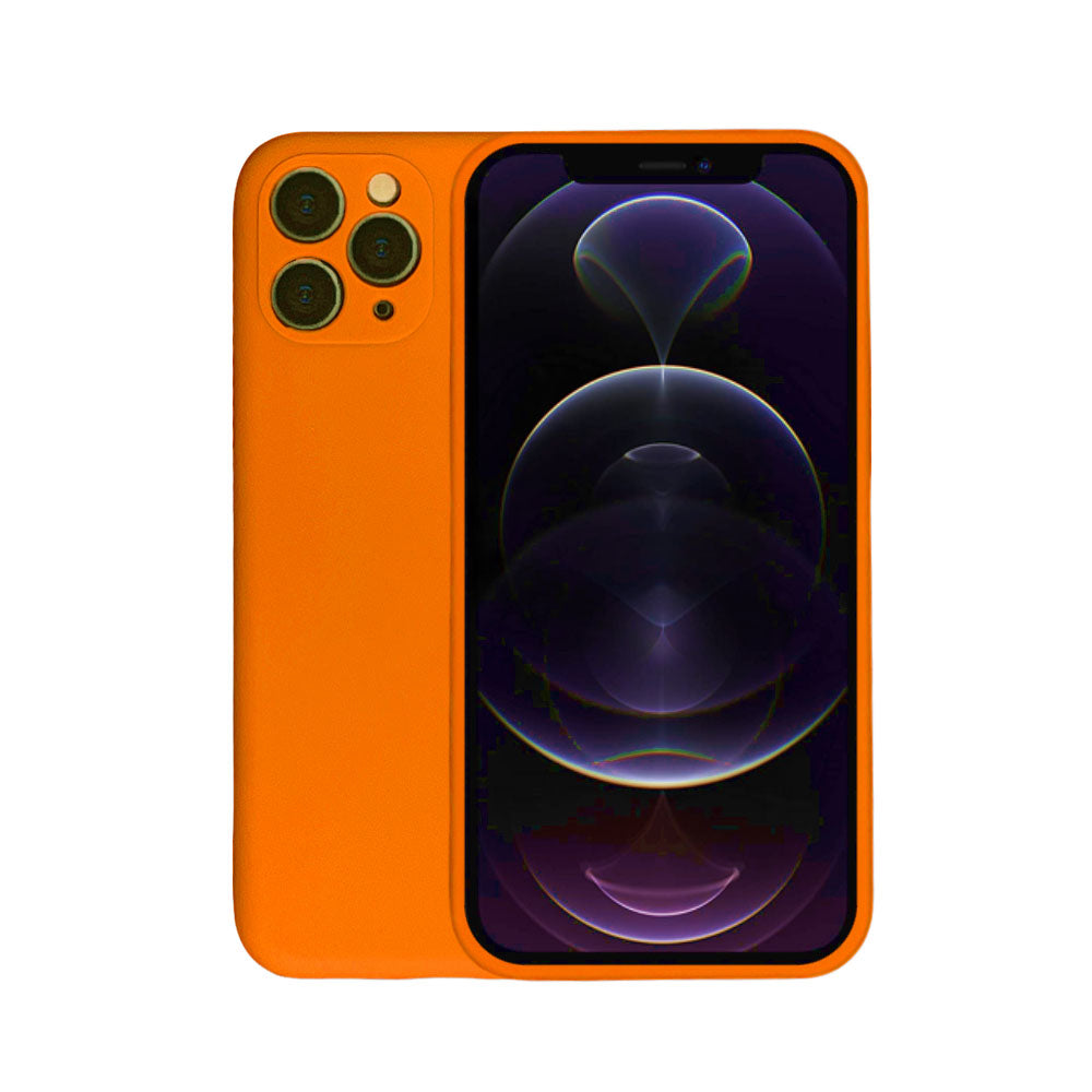 Telefoonhoesje Geschikt voor
  iPhone 12 Pro siliconen hoesje - Backcover Siliconen Case - Oranje