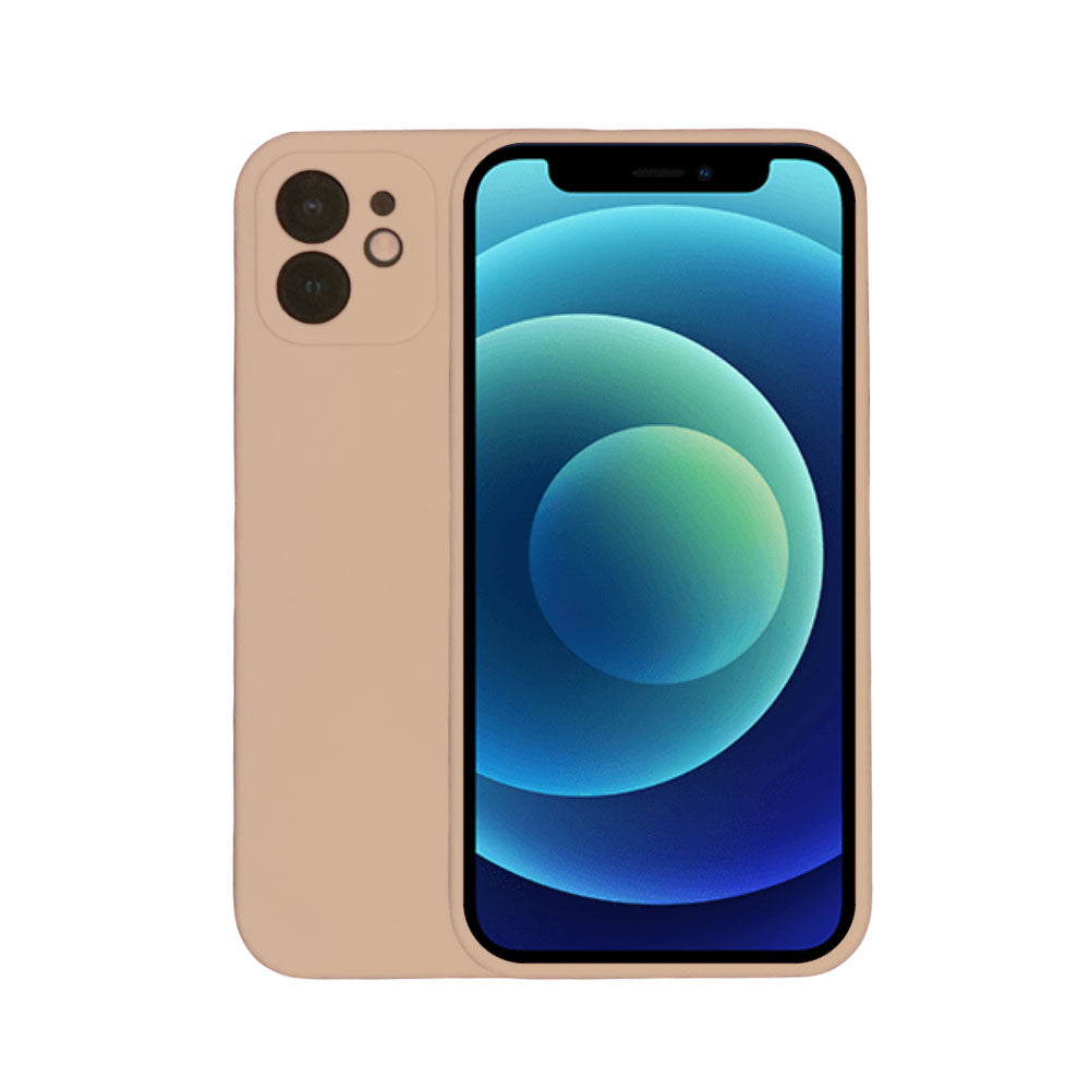 Telefoonhoesje Geschikt voor
  iPhone 12 Pro Max siliconen hoesje - Backcover Siliconen Case - Beige