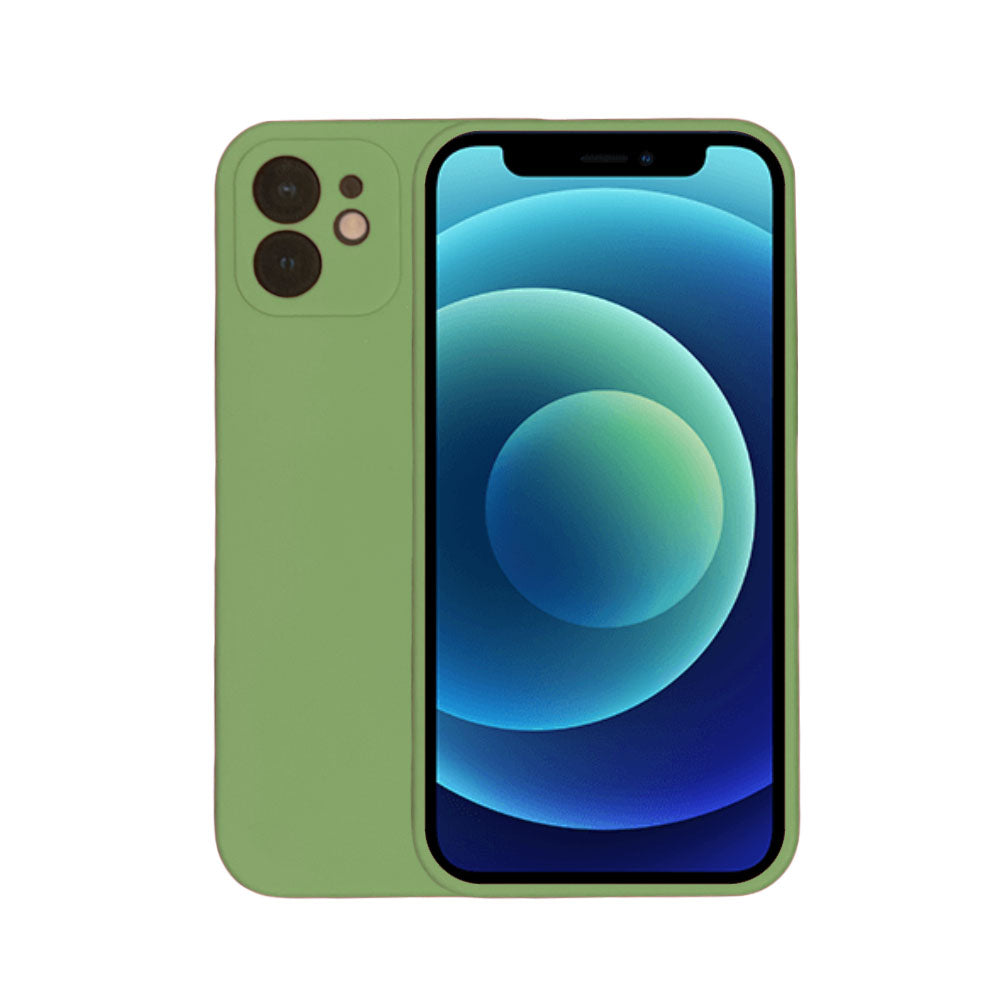 Telefoonhoesje Geschikt voor
  iPhone 12 Pro Max siliconen hoesje - Backcover Siliconen Case - Groen