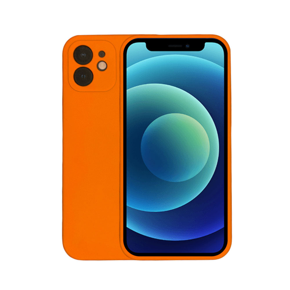 Telefoonhoesje Geschikt voor
  iPhone 12 Pro Max siliconen hoesje - Backcover Siliconen Case - Oranje
