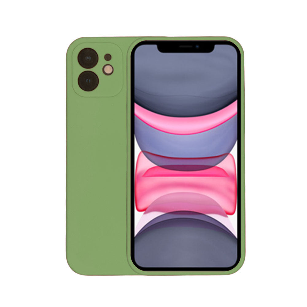 Telefoonhoesje Geschikt voor
  iPhone 11 siliconen hoesje - Backcover Siliconen Case - Groen