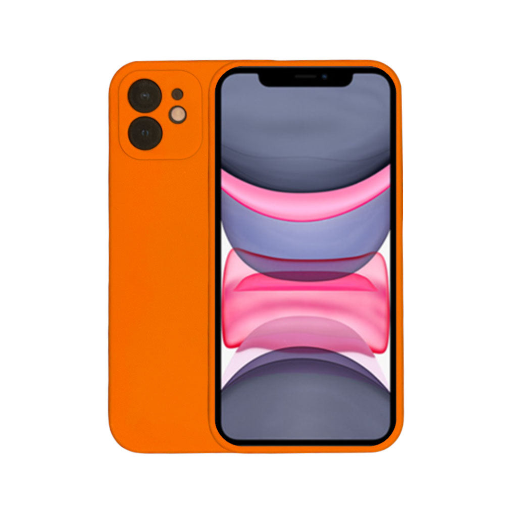 Telefoonhoesje Geschikt voor
  iPhone 11 siliconen hoesje - Backcover Siliconen Case - Oranje