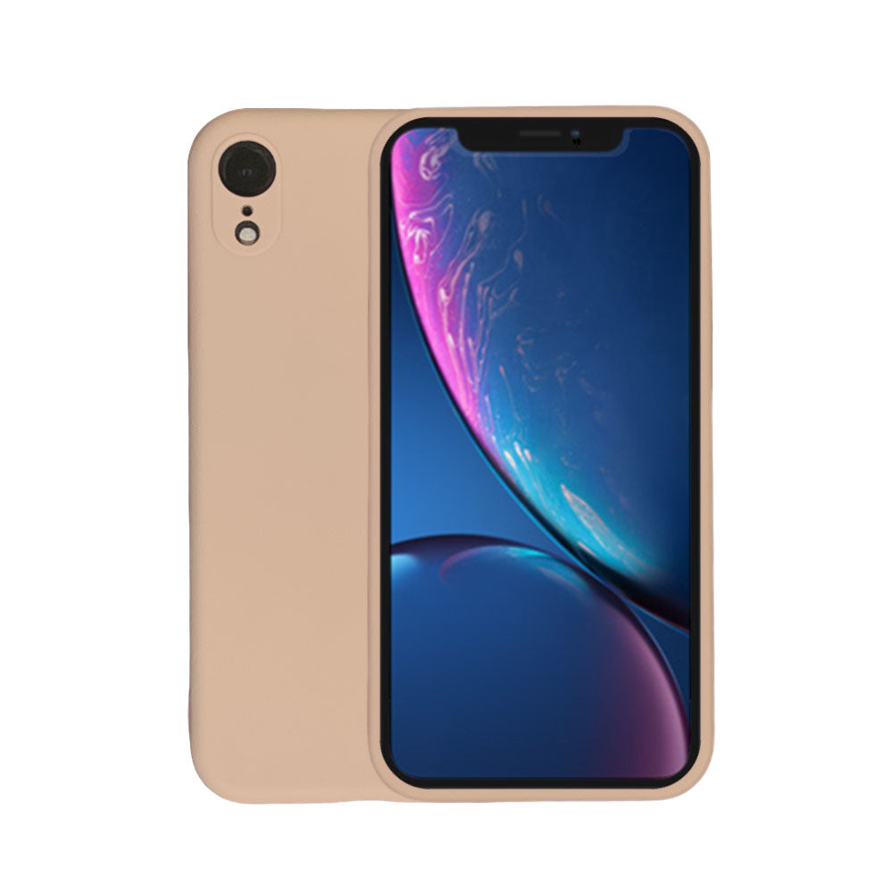 Telefoonhoesje Geschikt voor
  iPhone X/Xs siliconen hoesje - Backcover Siliconen Case - Beige
