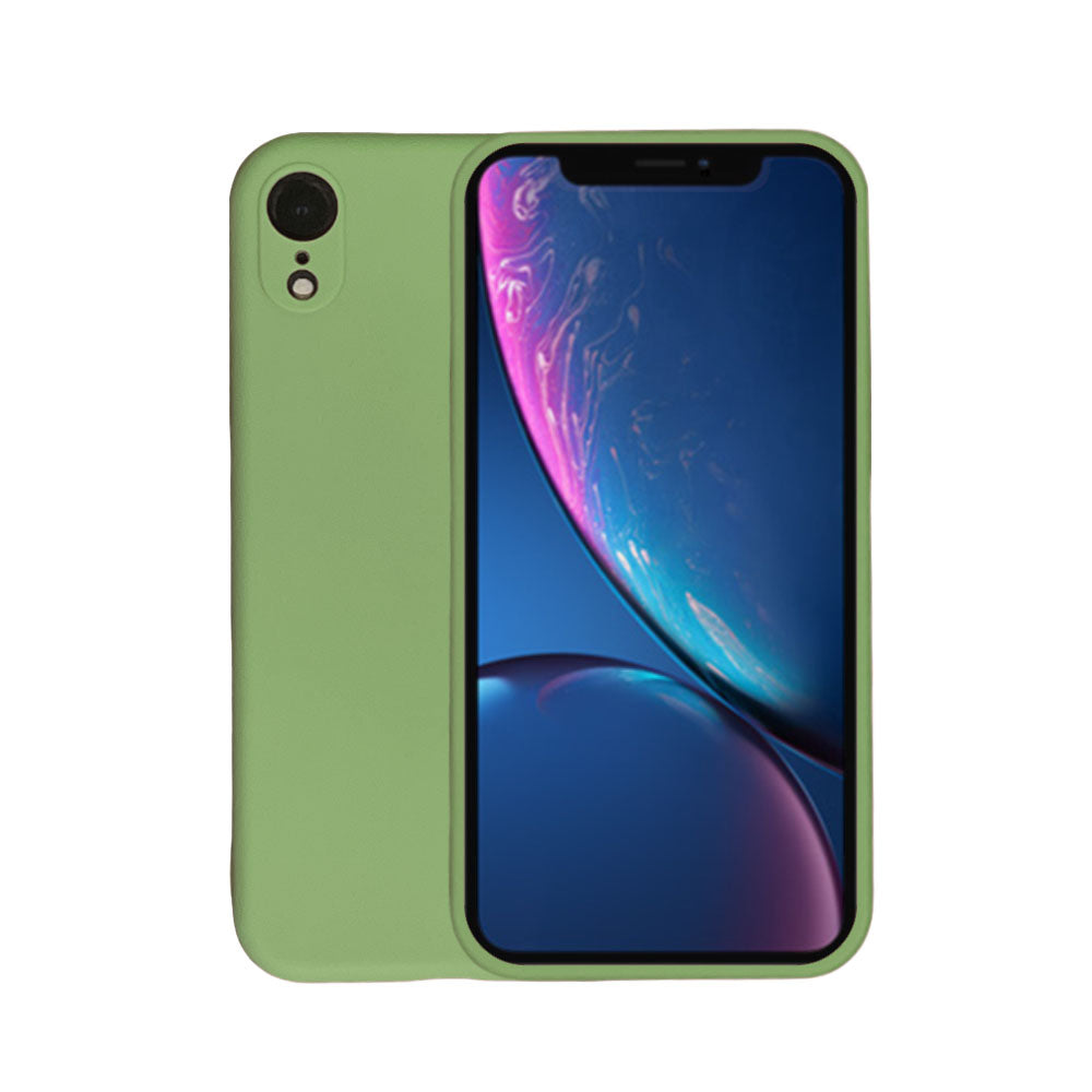 Telefoonhoesje Geschikt voor
  iPhone X/Xs siliconen hoesje - Backcover Siliconen Case - Groen