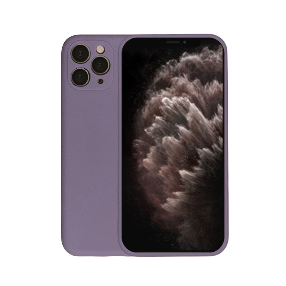 Telefoonhoesje Geschikt voor
  iPhone 11 Pro siliconen hoesje - Backcover Siliconen Case - Paars Grijs