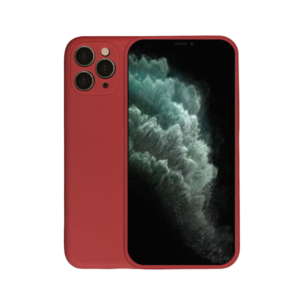 Telefoonhoesje Geschikt voor
  iPhone 11 Pro Max siliconen hoesje - Backcover Siliconen Case - Rood