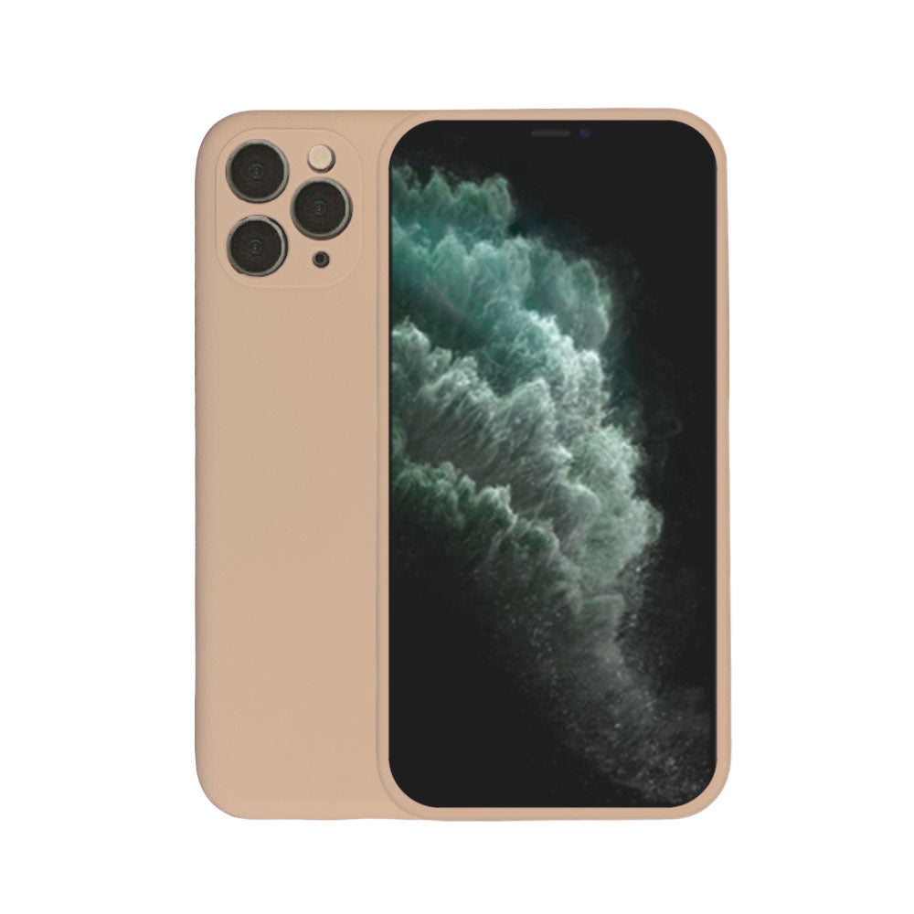 Telefoonhoesje Geschikt voor
  iPhone 11 Pro Max siliconen hoesje - Backcover Siliconen Case - Beige