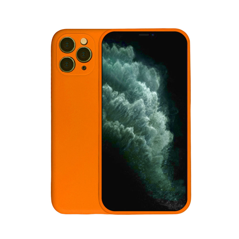 Telefoonhoesje Geschikt voor
  iPhone 11 Pro Max siliconen hoesje - Backcover Siliconen Case - Oranje